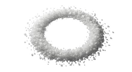Circular Arrangement of White Granules A Stunning Abstract Image
