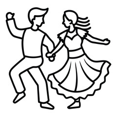 Fototapeta premium dancing couple dancing