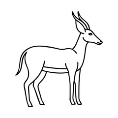 antelope icon, antelope vector illustration-simple illustration of antelope, perfect for antelope logos and icons