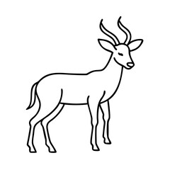 antelope icon, antelope vector illustration-simple illustration of antelope, perfect for antelope logos and icons