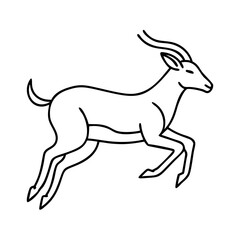 antelope running icon, antelope running vector illustration-simple illustration of antelope running, perfect for antelope running logos and icons