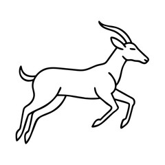 antelope running icon, antelope running vector illustration-simple illustration of antelope running, perfect for antelope running logos and icons