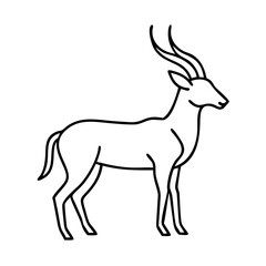 Obraz premium antelope icon, antelope vector illustration-simple illustration of antelope, perfect for antelope logos and icons