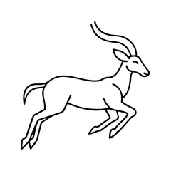antelope running icon, antelope running vector illustration-simple illustration of antelope running, perfect for antelope running logos and icons
