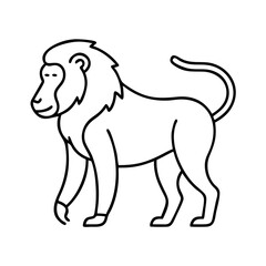 baboon icon, baboon vector illustration-simple illustration of baboon, perfect for baboon logos and icons