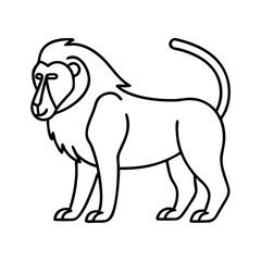 baboon icon, baboon vector illustration-simple illustration of baboon, perfect for baboon logos and icons