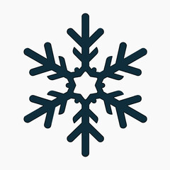 Obraz premium winter snowflake icon with blue accents