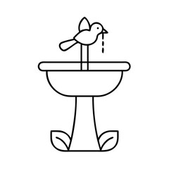 birdbath icon, birdbath vector illustration-simple illustration of birdbath, perfect for birdbath logos and icons