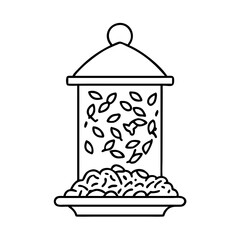 bird feeder with seeds icon, bird feeder with seeds vector illustration-simple illustration of bird feeder with seeds, perfect for bird feeder with seeds logos and icons