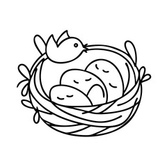 bird nest icon, bird nest vector illustration-simple illustration of bird nest, perfect for bird nest logos and icons