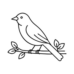 bird perched on a branch icon, bird perched on a branch vector illustration-simple illustration of bird perched on a branch, perfect for bird perched on a branch logos and icons