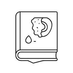 book with coffee stain icon, book with coffee stain vector illustration-simple illustration of book with coffee stain, perfect for book with coffee stain logos and icons