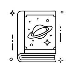 book with galaxy background icon, book with galaxy background vector illustration-simple illustration of book with galaxy background, perfect for book with galaxy background logos and icons