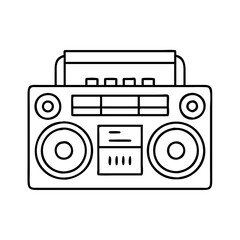 boombox icon, boombox vector illustration-simple illustration of boombox, perfect for boombox logos and icons