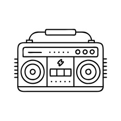 boombox icon, boombox vector illustration-simple illustration of boombox, perfect for boombox logos and icons