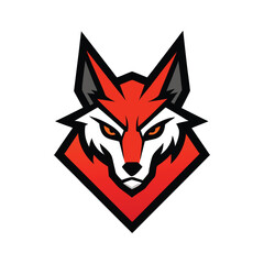 jackal head mascot logo vector art illustration