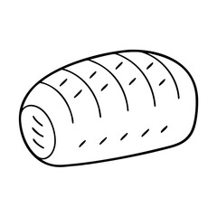 bread loaf icon, bread loaf vector illustration-simple illustration of bread loaf, perfect for bread loaf logos and icons