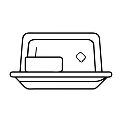 butter dish icon, butter dish vector illustration-simple illustration of butter dish, perfect for butter dish logos and icons