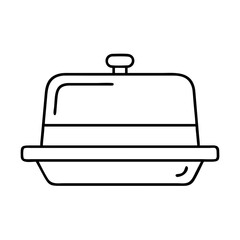 butter dish icon, butter dish vector illustration-simple illustration of butter dish, perfect for butter dish logos and icons
