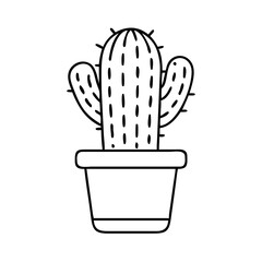 cactus in pot icon, cactus in pot vector illustration-simple illustration of cactus in pot, perfect for cactus in pot logos and icons