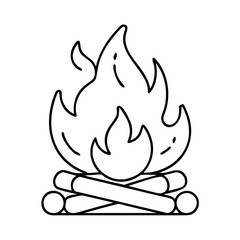 campfire icon, campfire vector illustration-simple illustration of campfire, perfect for campfire logos and icons