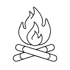 campfire icon, campfire vector illustration-simple illustration of campfire, perfect for campfire logos and icons