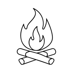 campfire icon, campfire vector illustration-simple illustration of campfire, perfect for campfire logos and icons