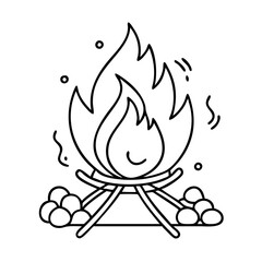 campground fire pit icon, campground fire pit vector illustration-simple illustration of campground fire pit, perfect for campground fire pit logos and icons