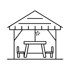 campground picnic shelter icon, campground picnic shelter vector illustration-simple illustration of campground picnic shelter, perfect for campground picnic shelter logos and icons