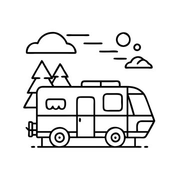 campground rv hookup icon, campground rv hookup vector illustration-simple illustration of campground rv hookup, perfect for campground rv hookup logos and icons