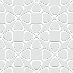 Vector seamless pattern with triangular floral motif