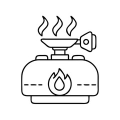 camping stove icon, camping stove vector illustration-simple illustration of camping stove, perfect for camping stove logos and icons