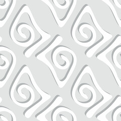 Vector seamless pattern with smooth curls.Modern stylish abstract texture