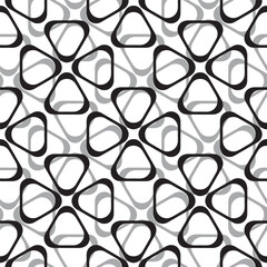 Vector seamless pattern with triangular floral motif