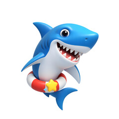 3D render of a shark	