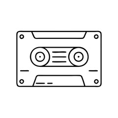 cassette tape icon, cassette tape vector illustration-simple illustration of cassette tape, perfect for cassette tape logos and icons
