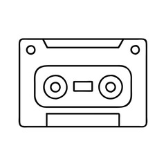 cassette tape icon, cassette tape vector illustration-simple illustration of cassette tape, perfect for cassette tape logos and icons