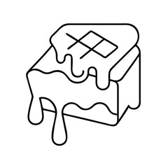 chocolate melting icon, chocolate melting vector illustration-simple illustration of chocolate melting, perfect for chocolate melting logos and icons