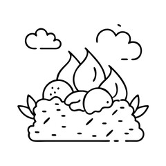 compost heap icon, compost heap vector illustration-simple illustration of compost heap, perfect for compost heap logos and icons