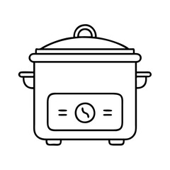crockpot or slow cooker icon, crockpot or slow cooker vector illustration-simple illustration of crockpot or slow cooker, perfect for crockpot or slow cooker logos and icons