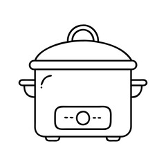 crockpot or slow cooker icon, crockpot or slow cooker vector illustration-simple illustration of crockpot or slow cooker, perfect for crockpot or slow cooker logos and icons