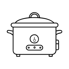 crockpot or slow cooker icon, crockpot or slow cooker vector illustration-simple illustration of crockpot or slow cooker, perfect for crockpot or slow cooker logos and icons