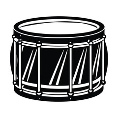Drum Silhouette Vector, vibrant percussion musical silhouette Vector illustration, Minimal Drum Clipart for Cricut, Print and Illustration