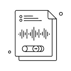 digital audio file icon, digital audio file vector illustration-simple illustration of digital audio file, perfect for digital audio file logos and icons