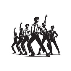 Voguing Dancers Vector (4).eps