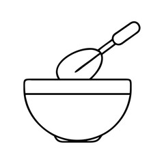 mixing bowl icon, mixing bowl vector illustration-simple illustration of mixing bowl, perfect for mixing bowl logos and icons