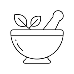 mortar and pestle icon, mortar and pestle vector illustration-simple illustration of mortar and pestle, perfect for mortar and pestle logos and icons