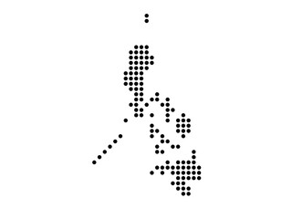 Dotted map of Philippines Small