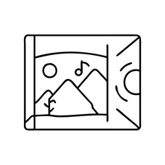 music album cover icon, music album cover vector illustration-simple illustration of music album cover, perfect for music album cover logos and icons