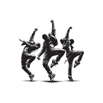 Waacking Dancers Vector (5).eps